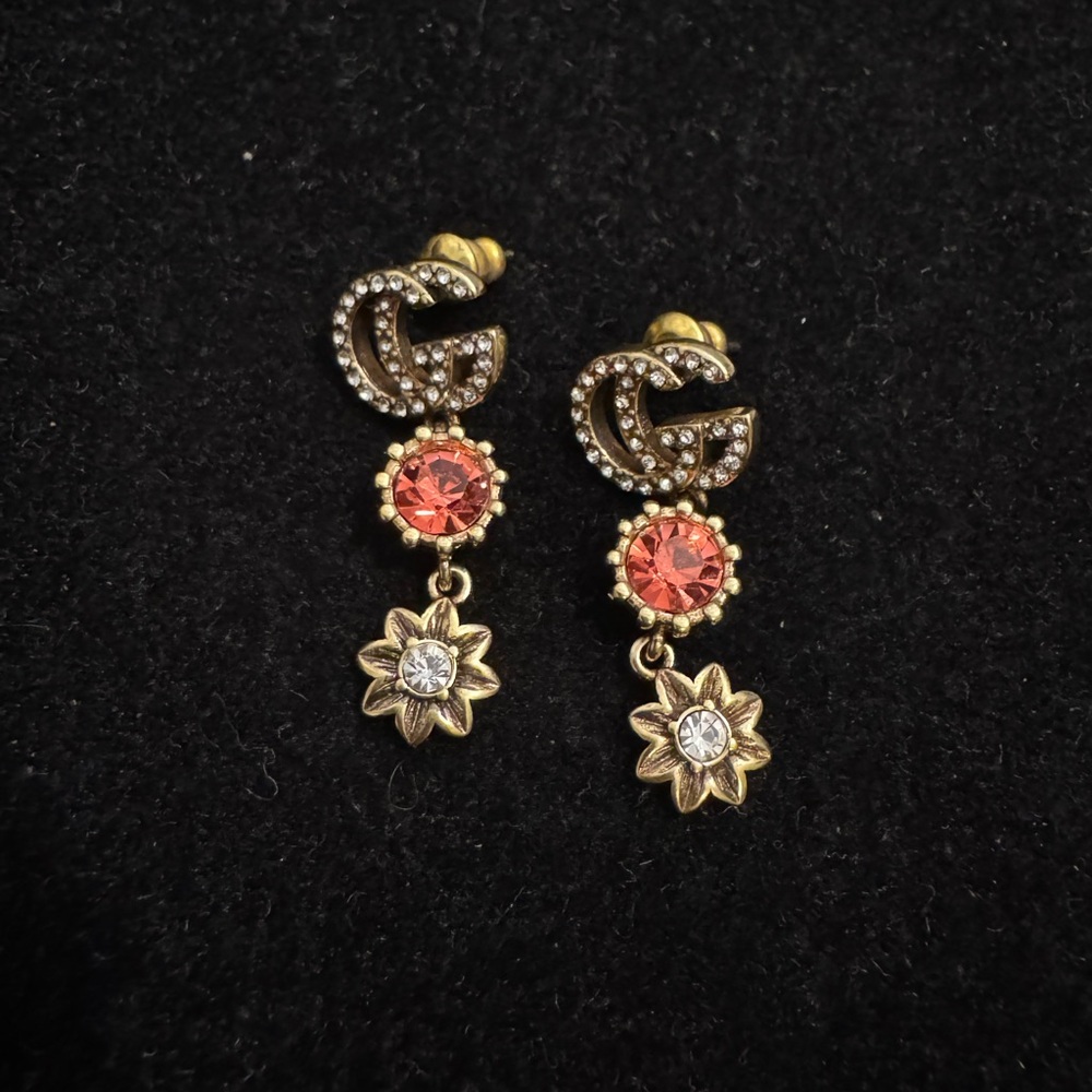 Gucci Marmont GG Elegant Gold  Drop Earrings
